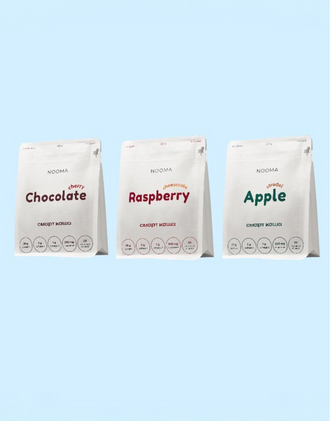 Набір з 3 смаків по 250 г. Chocolate cherry, Raspberry cheesecake, Apple strudel а15_5 фото
